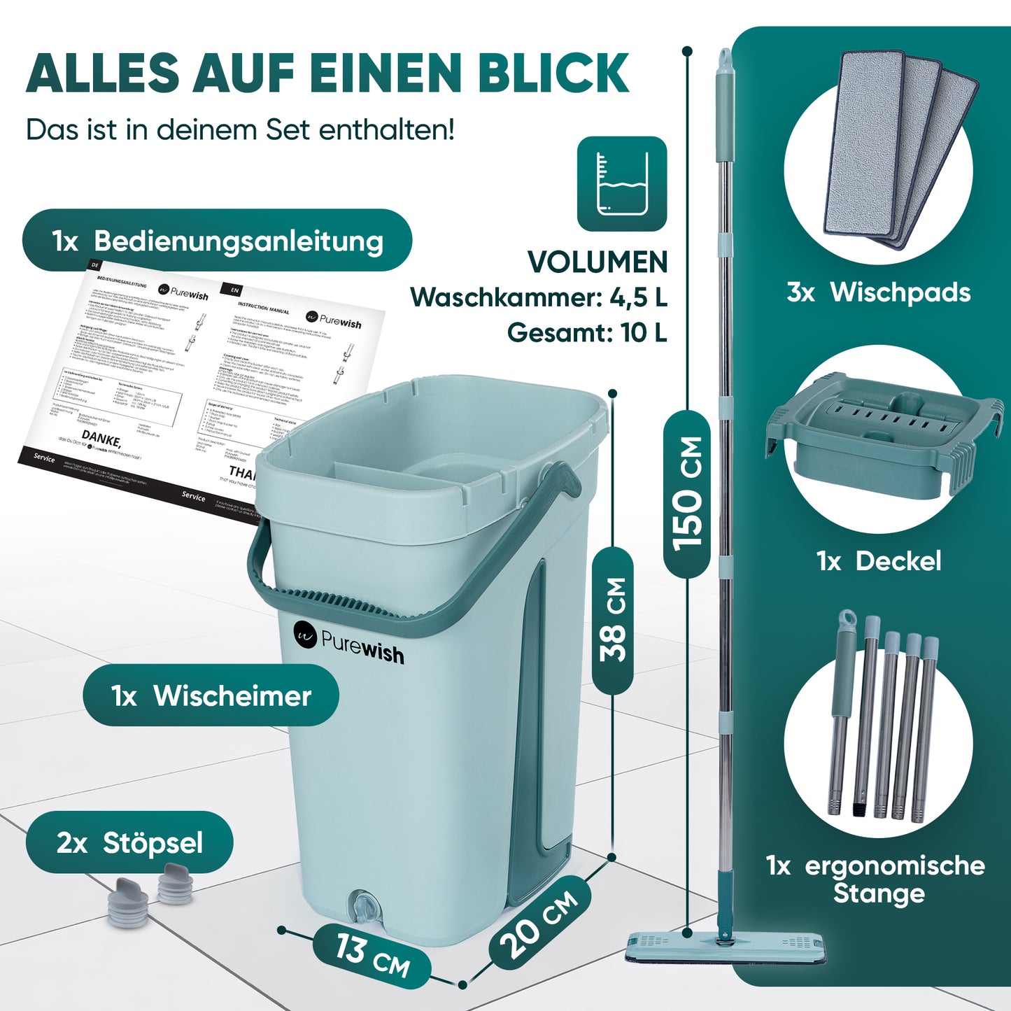 Boderwischer Set